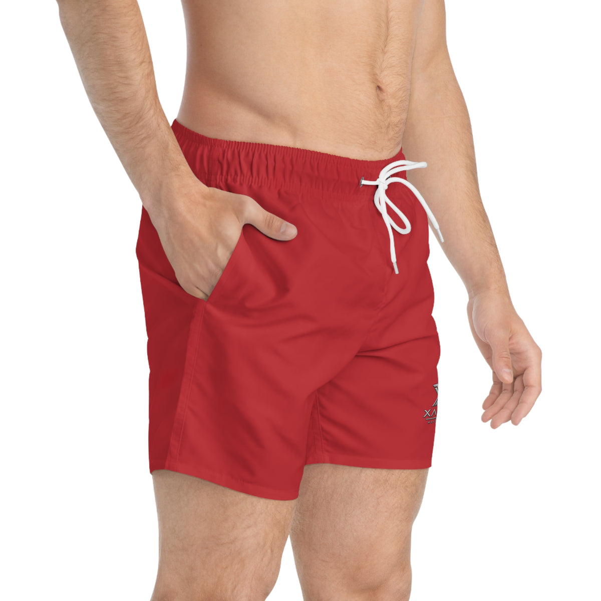 XAIYEN Signature Swim Trunks – Red