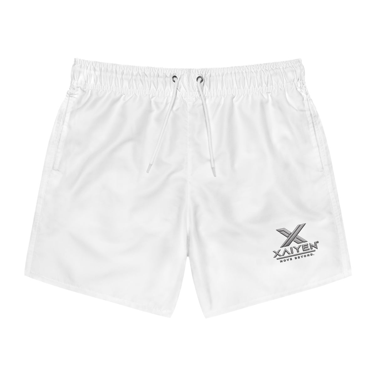 XAIYEN Signature Swim Trunks – White