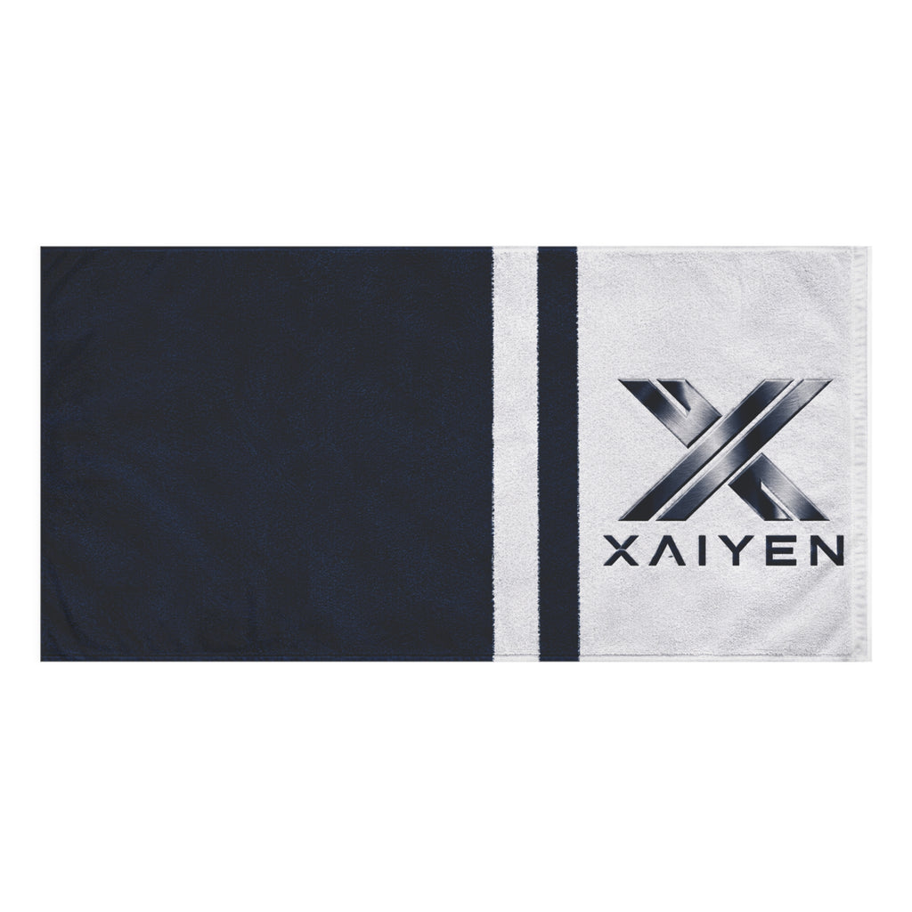XAIYEN Premium Mink-Cotton Beach & Pool Towel-Navy Stripe