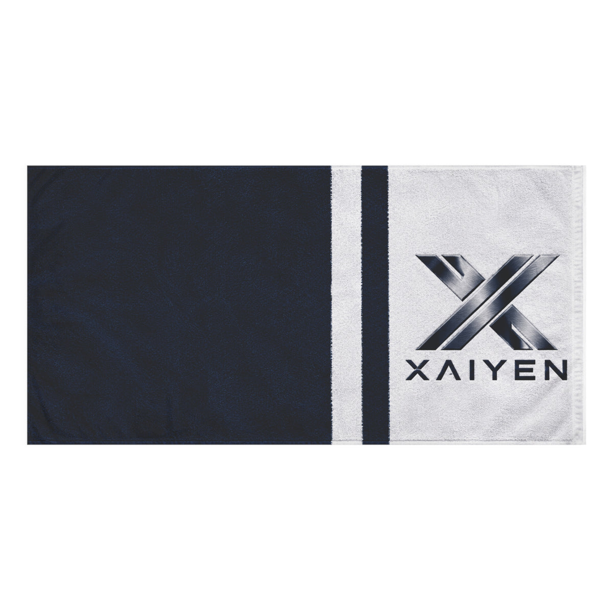 XAIYEN Premium Mink-Cotton Beach & Pool Towel-Navy Stripe