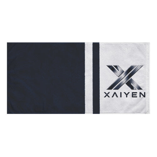XAIYEN Premium Mink-Cotton Beach & Pool Towel-Navy Stripe