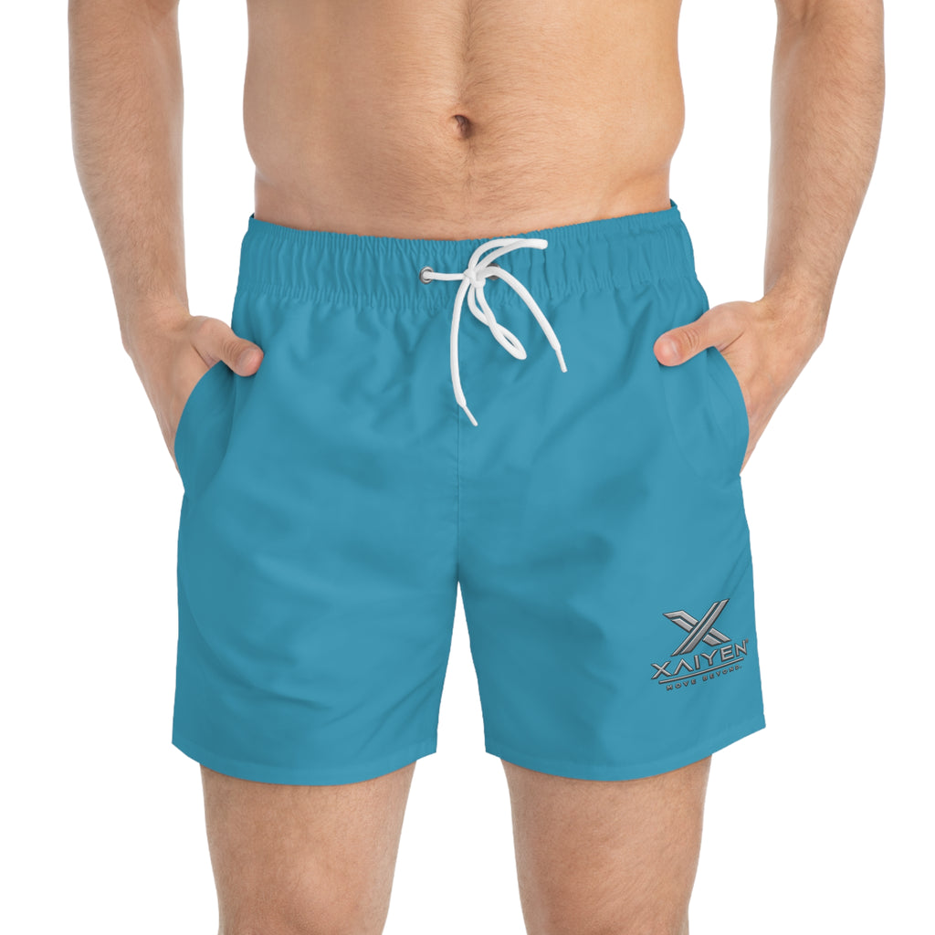 XAIYEN Signature Swim Trunks – Blue